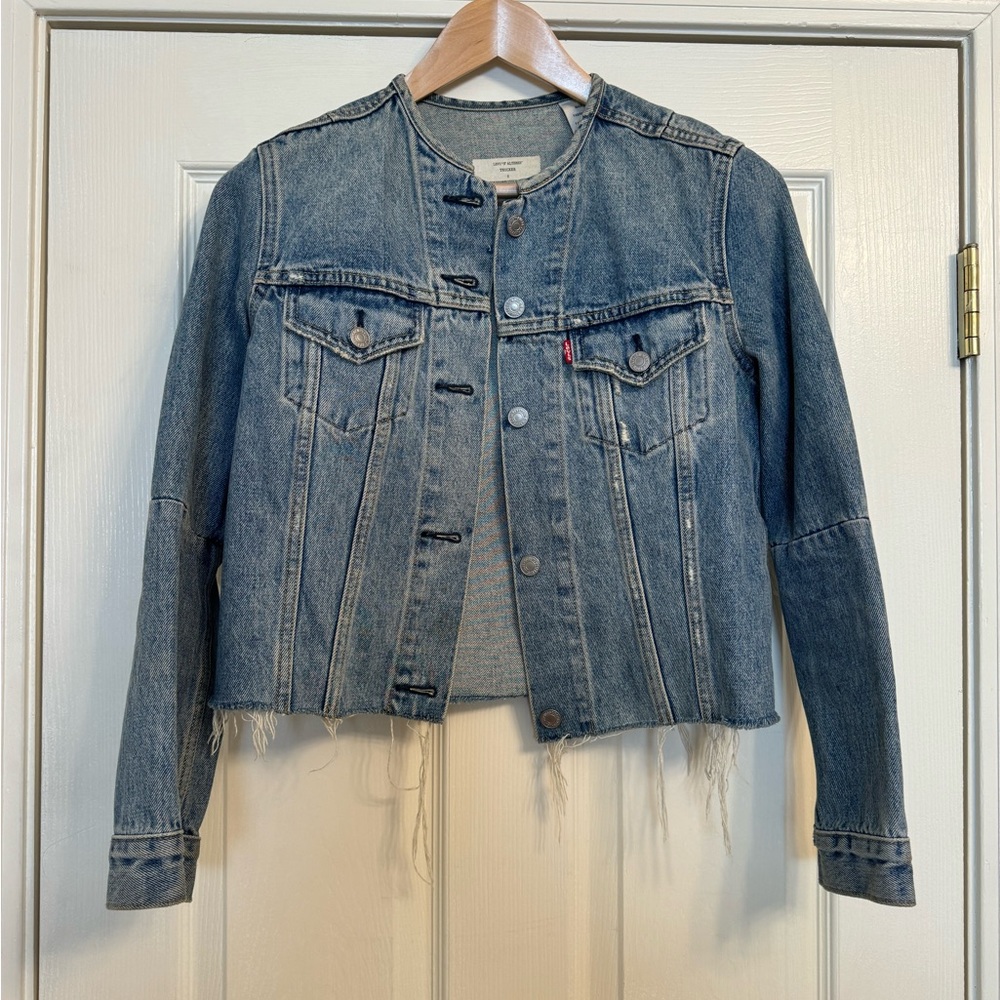 Levis Denim Cropped Blue Women's Jacket